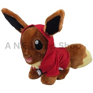 Build A Bear Workshop Pokemon Eevee 16" Plush with Pokeball Hoodie 2021